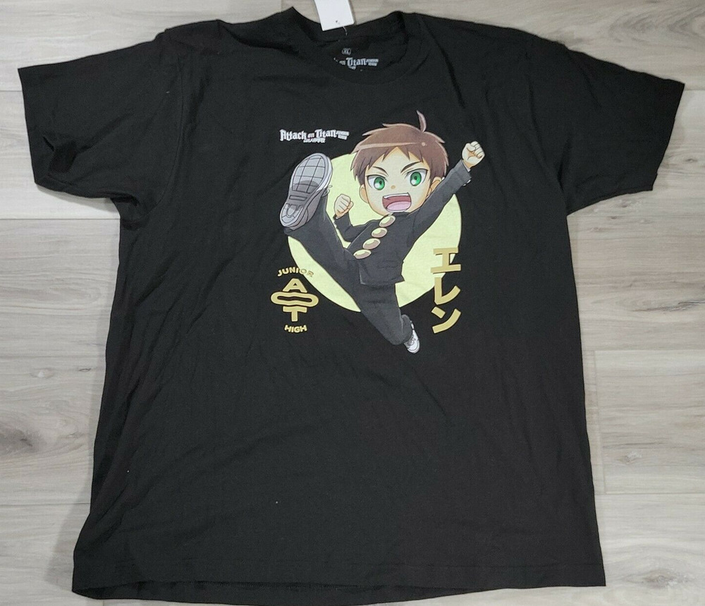 Attack On Titan Mens Graphic T-Shirt XL Black New